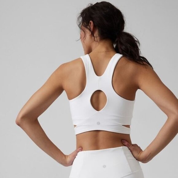 Athleta | Conscious Crop Cut Out Bra D-DD In White - Picture 11 of 12